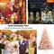 Costway 6ft/7ft Pink Christmas Tree Hinged Full Fir Tree Metal Season